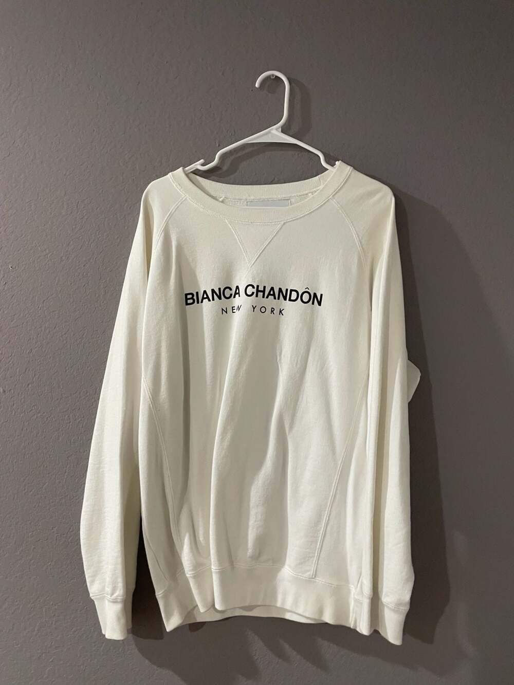 Bianca Chandon New York Logo Raglan Crewneck Sweatshirt